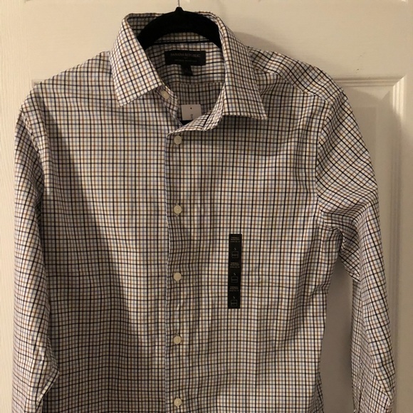 Banana Republic Navy/Deep Brown Dress Shirt - Picture 2 of 2